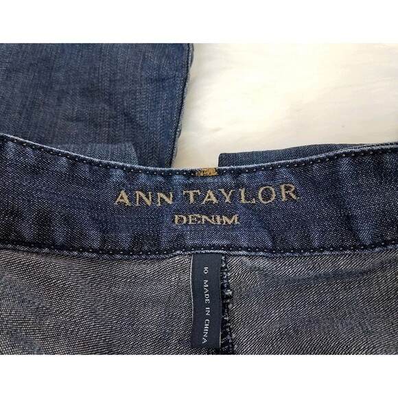 Ann Taylor Denim Womens Size 10 Modern Boot Jeans Dark Wash Dress - Picture 9 of 10